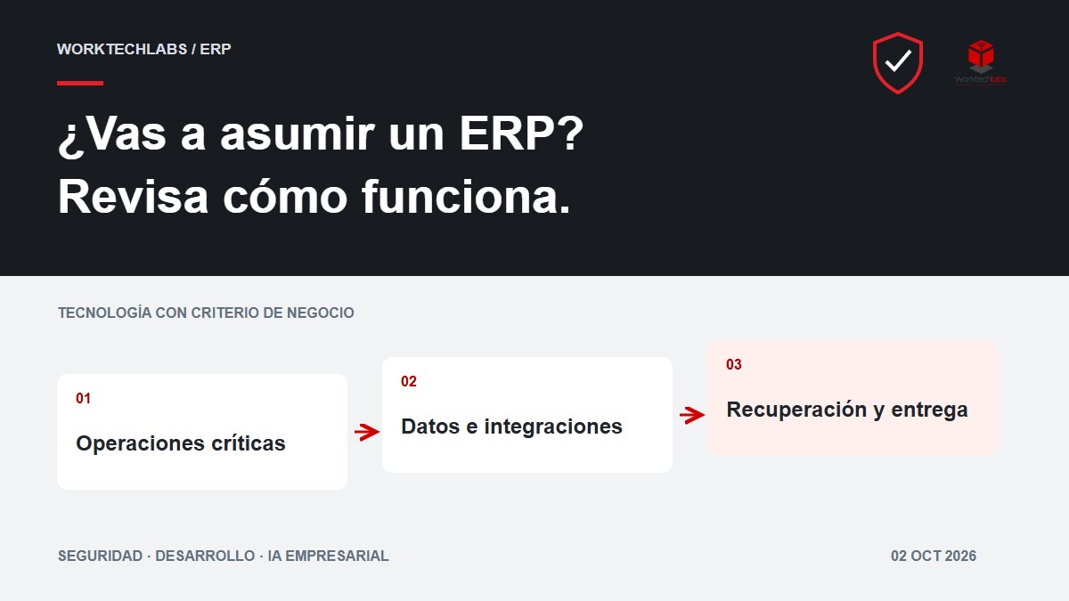 Checklist de revisión técnica de un ERP antes de asumir su mantenimiento